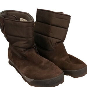 LANDS End slip on warm boots Size 9B